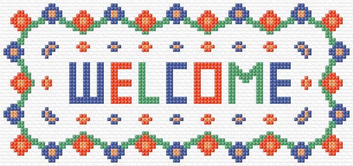Welcome free cross-stitch pattern