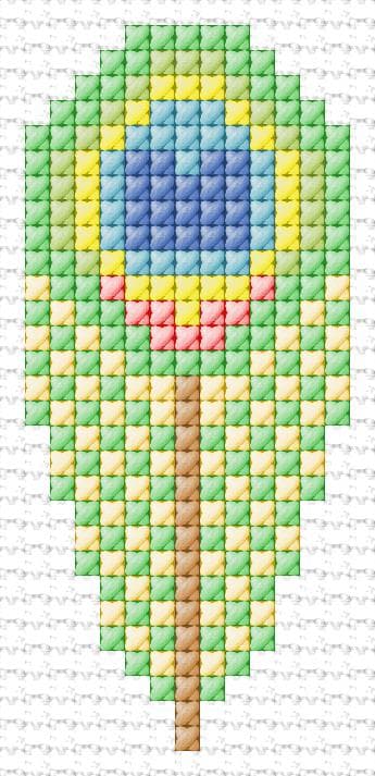 Feather free cross-stitch pattern