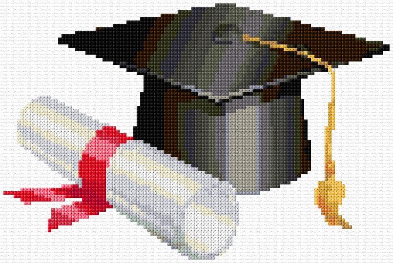 Academic Graduation free cross-stitch pattern