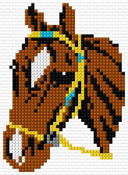 Horse free cross-stitch pattern