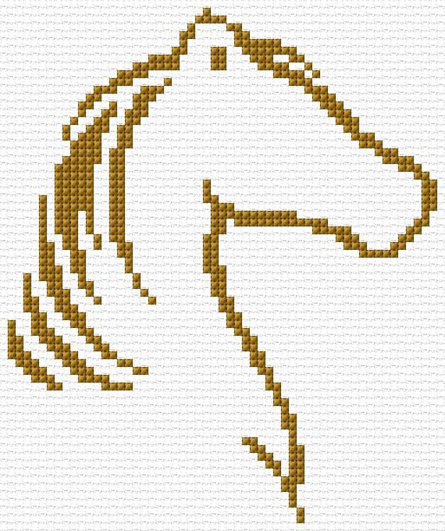 Horse free cross-stitch pattern