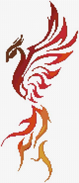 Phoenix free cross-stitch pattern