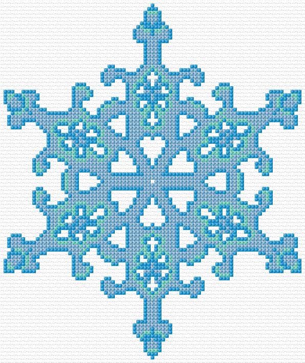 Snowflake free cross-stitch pattern