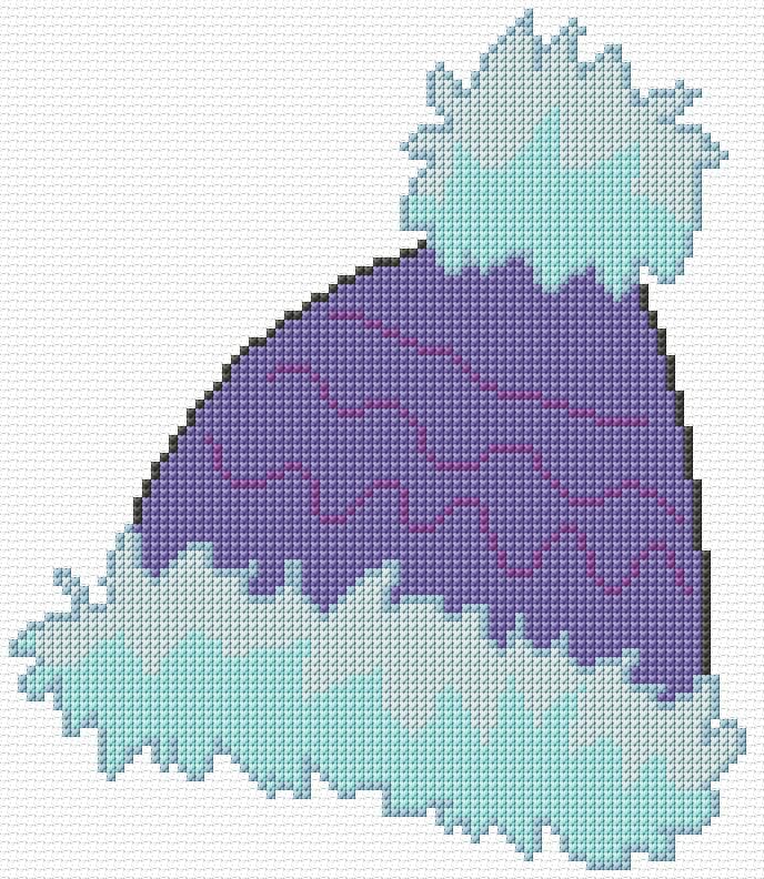 Winter Hat free cross-stitch pattern