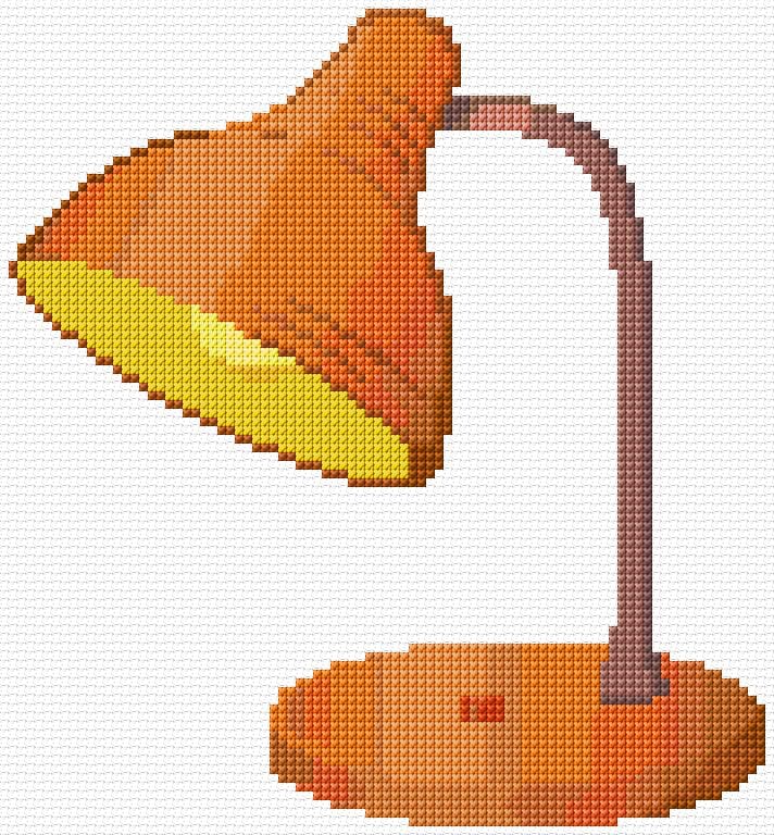 Table Lamp free cross-stitch pattern