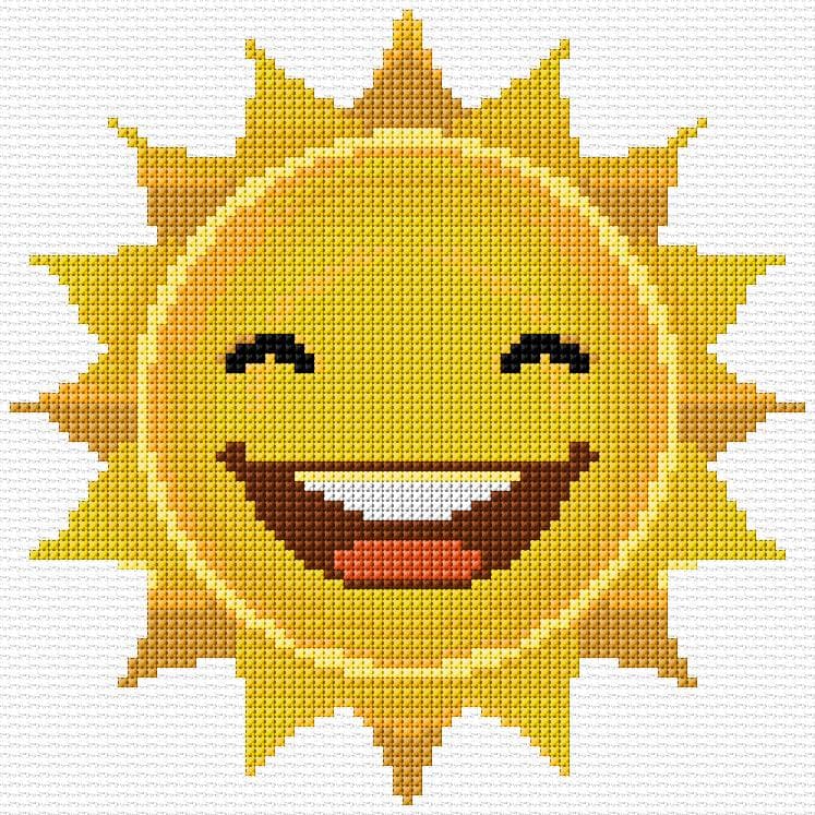 Sun free cross-stitch pattern