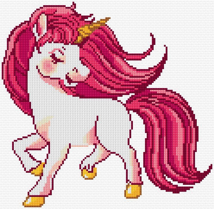 Unicorn free cross-stitch pattern