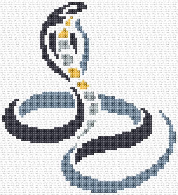 Cobra free cross-stitch pattern