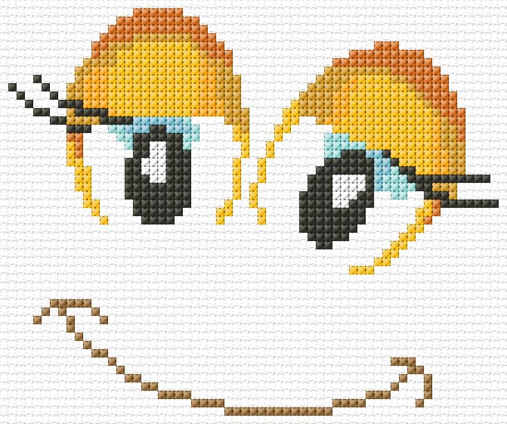 Smile free cross-stitch pattern