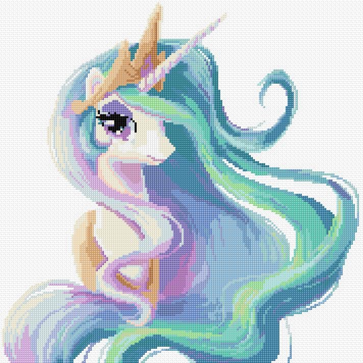Unicorn free cross-stitch pattern