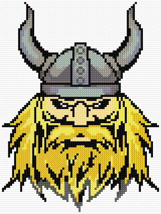 Viking free cross-stitch pattern
