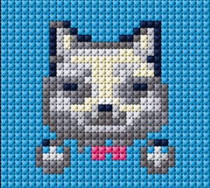 Small Kitten free cross-stitch pattern
