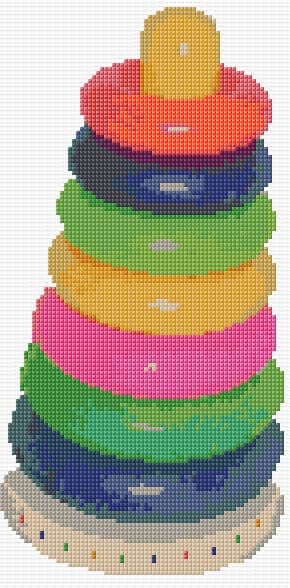 Pyramid free cross-stitch pattern