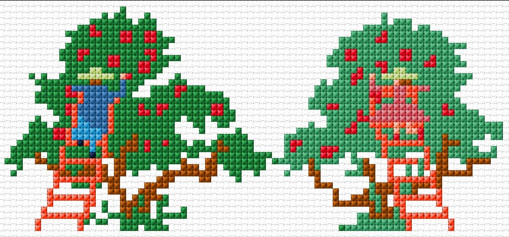 Pickers free cross-stitch pattern