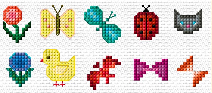Small Motifs free cross-stitch pattern