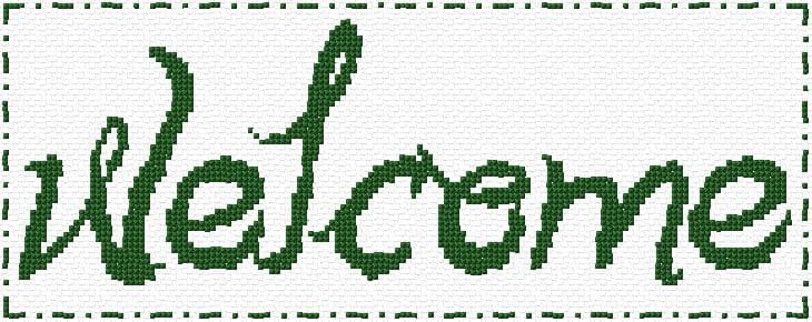 Welcome free cross-stitch pattern
