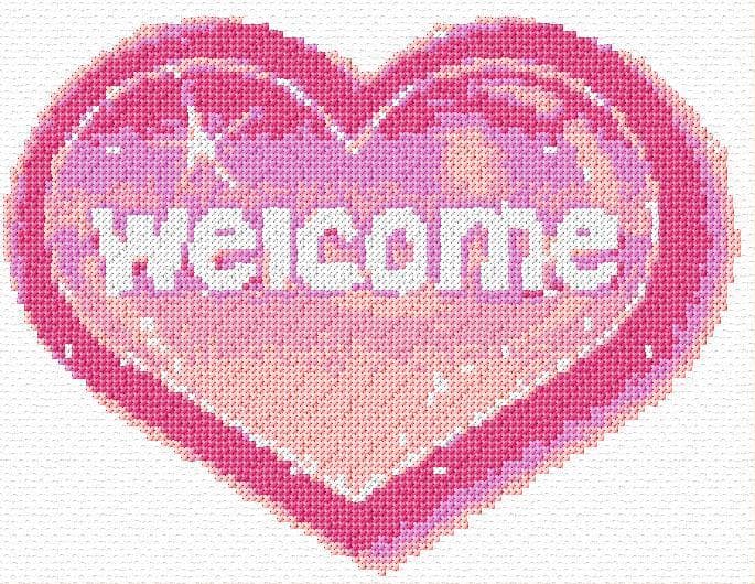 Welcome free cross-stitch pattern