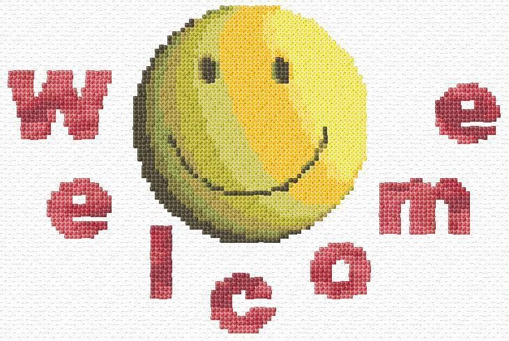 Welcome free cross-stitch pattern