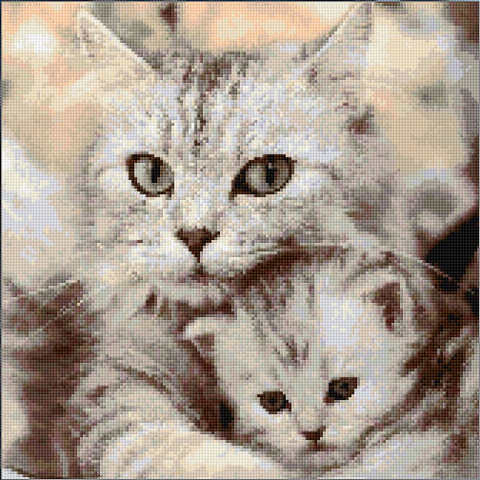 Mother and Doughter free cross-stitch pattern
