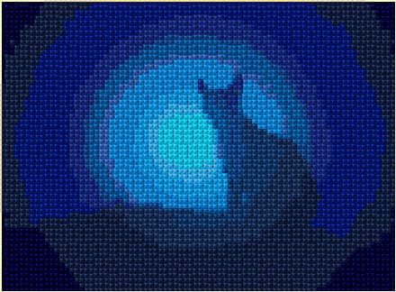 Night free cross-stitch pattern