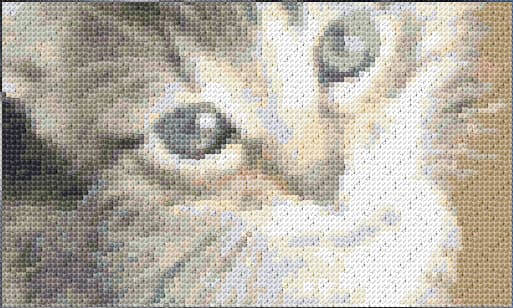 Kitty free cross-stitch pattern