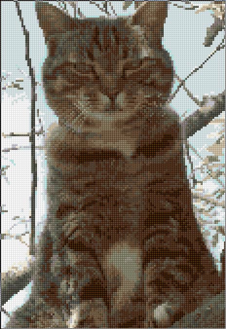 Cat free cross-stitch pattern