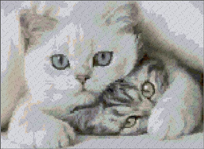 Cats free cross-stitch pattern