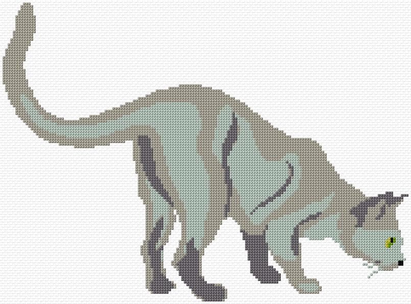 Cat free cross-stitch pattern