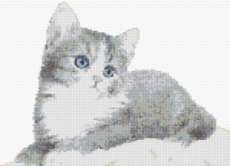Cat free cross-stitch pattern