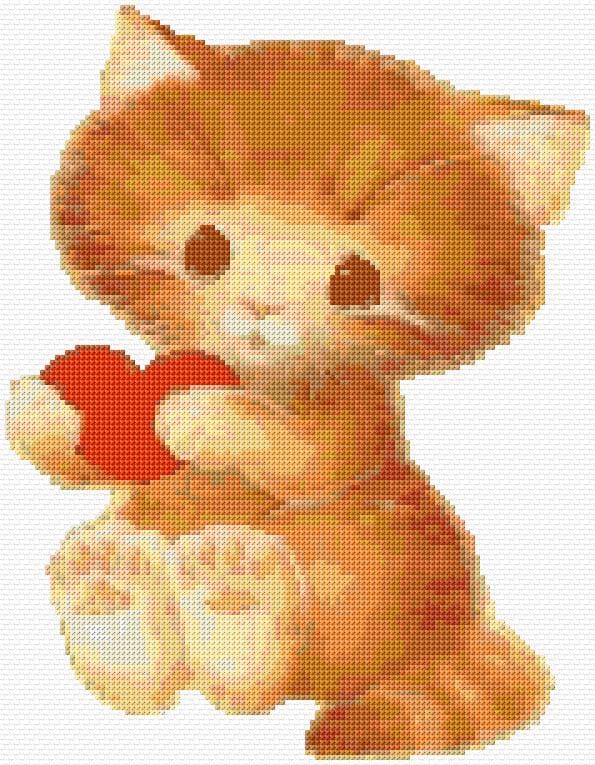Love You free cross-stitch pattern