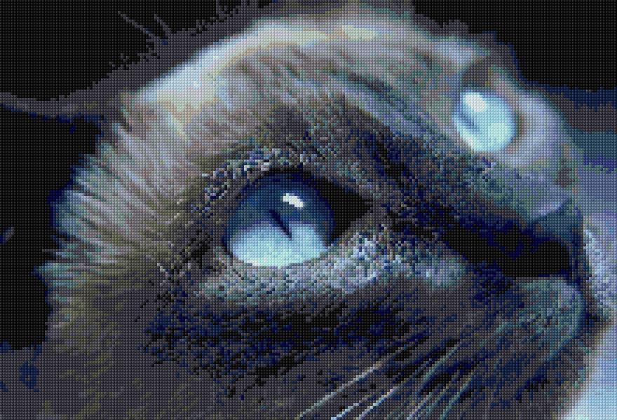 Cat free cross-stitch pattern