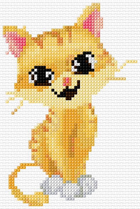 Cat free cross-stitch pattern