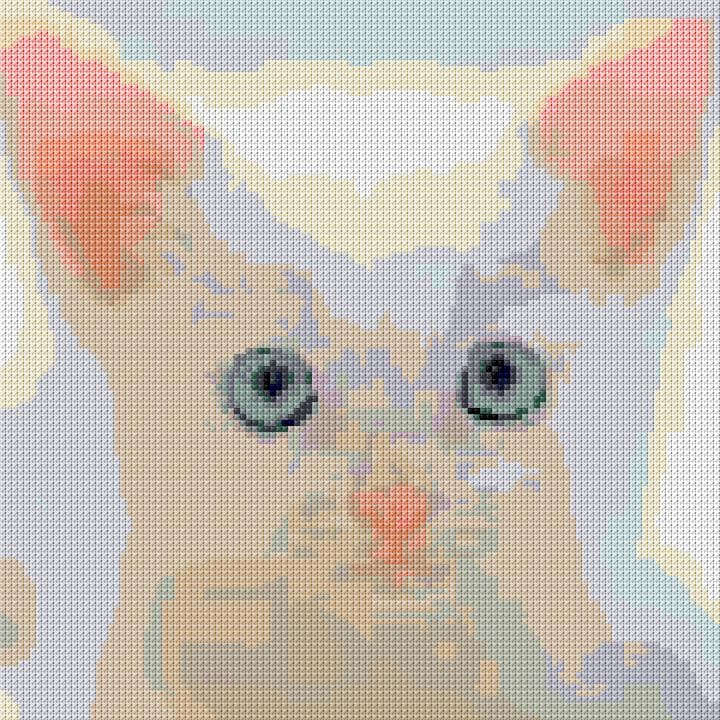 Kitten free cross-stitch pattern