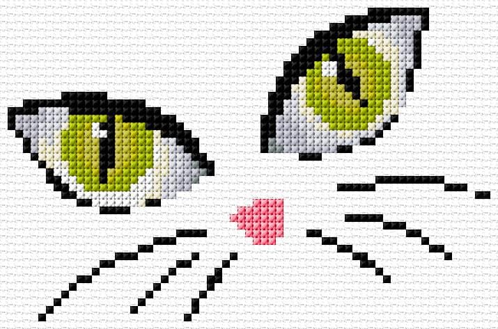 Cat free cross-stitch pattern