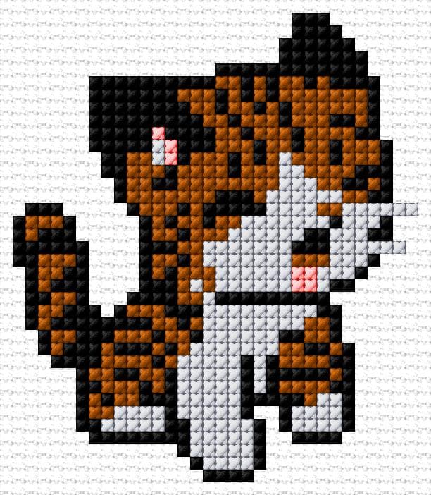 Kitten free cross-stitch pattern