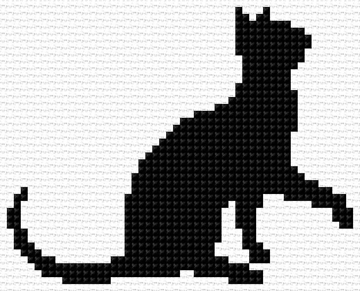 Cat free cross-stitch pattern