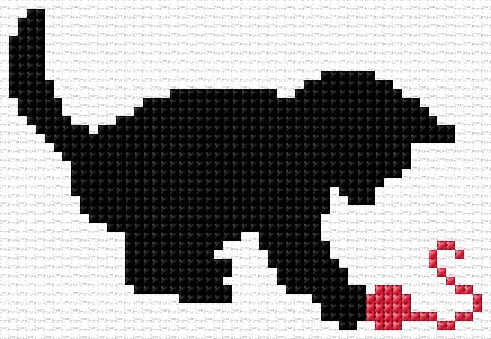 Kitten free cross-stitch pattern