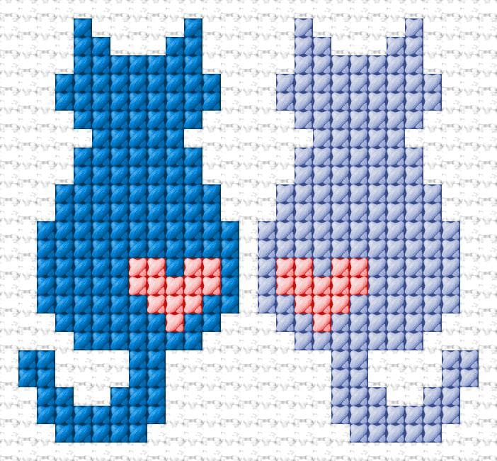 Love free cross-stitch pattern
