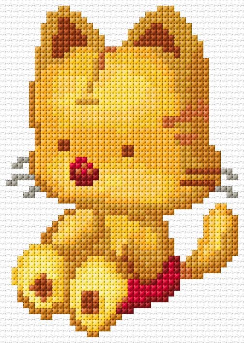 Cat free cross-stitch pattern