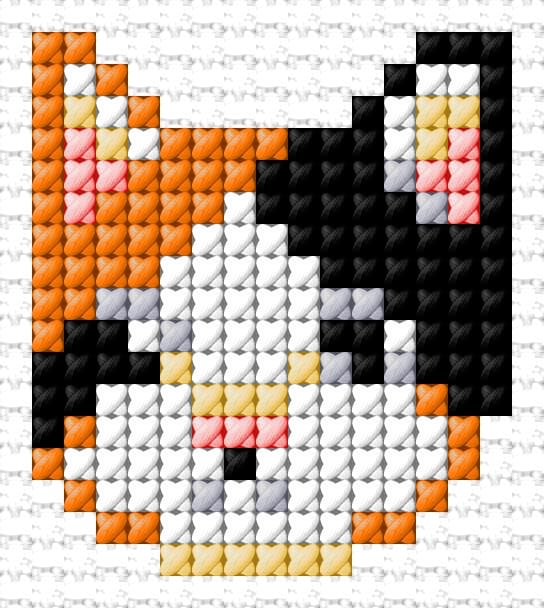 Cat free cross-stitch pattern