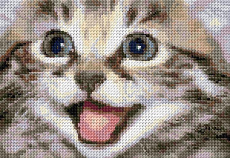 I am Happy free cross-stitch pattern