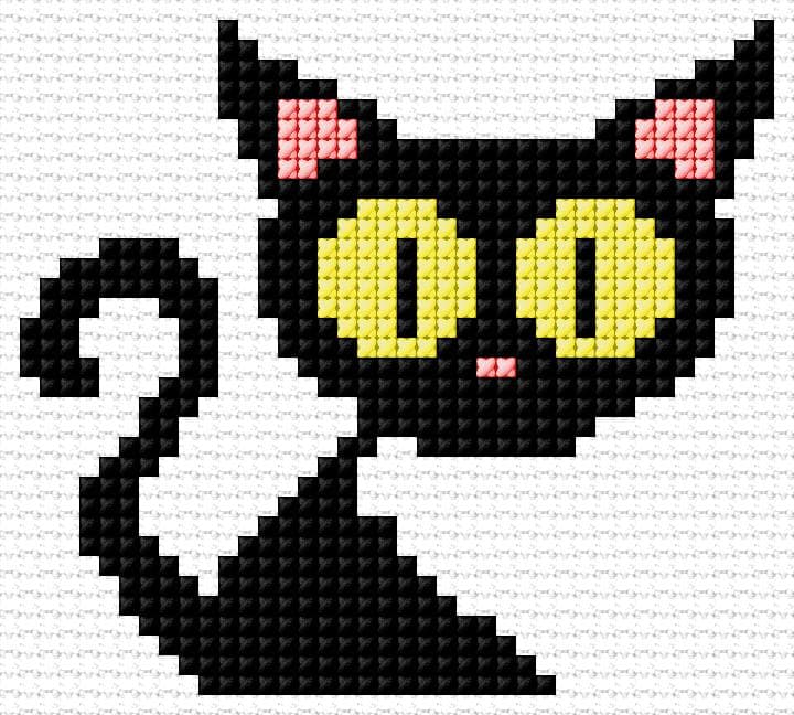 Cat free cross-stitch pattern
