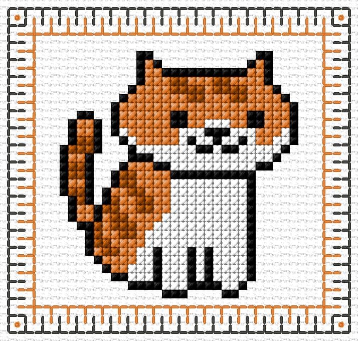 Cat free cross-stitch pattern
