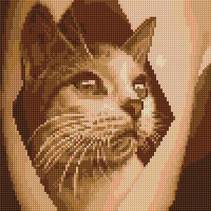 Cat free cross-stitch pattern