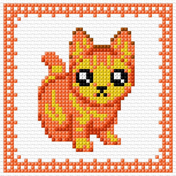 Kitten free cross-stitch pattern