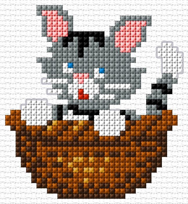 Cat free cross-stitch pattern