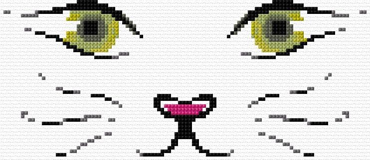 Cat Eyes free cross-stitch pattern