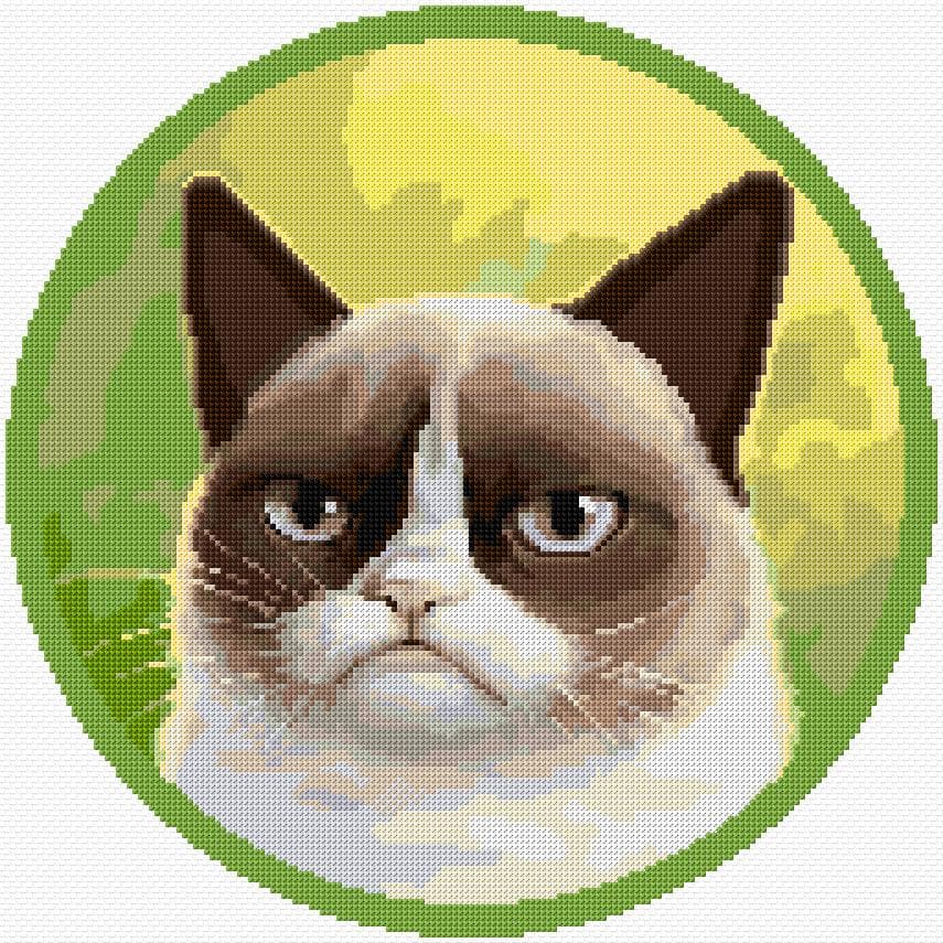 Cat free cross-stitch pattern