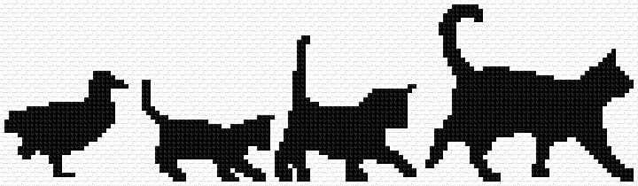 Cats free cross-stitch pattern
