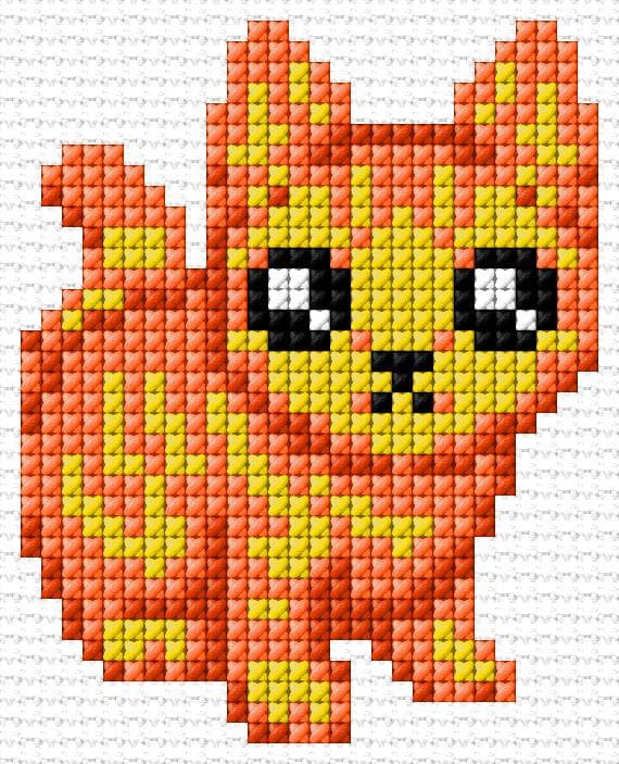 Cat free cross-stitch pattern